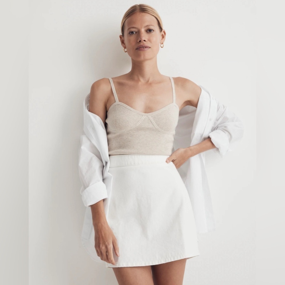 Madewell Denim High-Waist Straight Mini Skirt